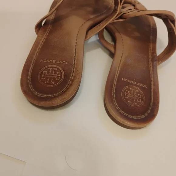 Tory Burch Brown Leather Miller Sandals - Picture 14 of 16